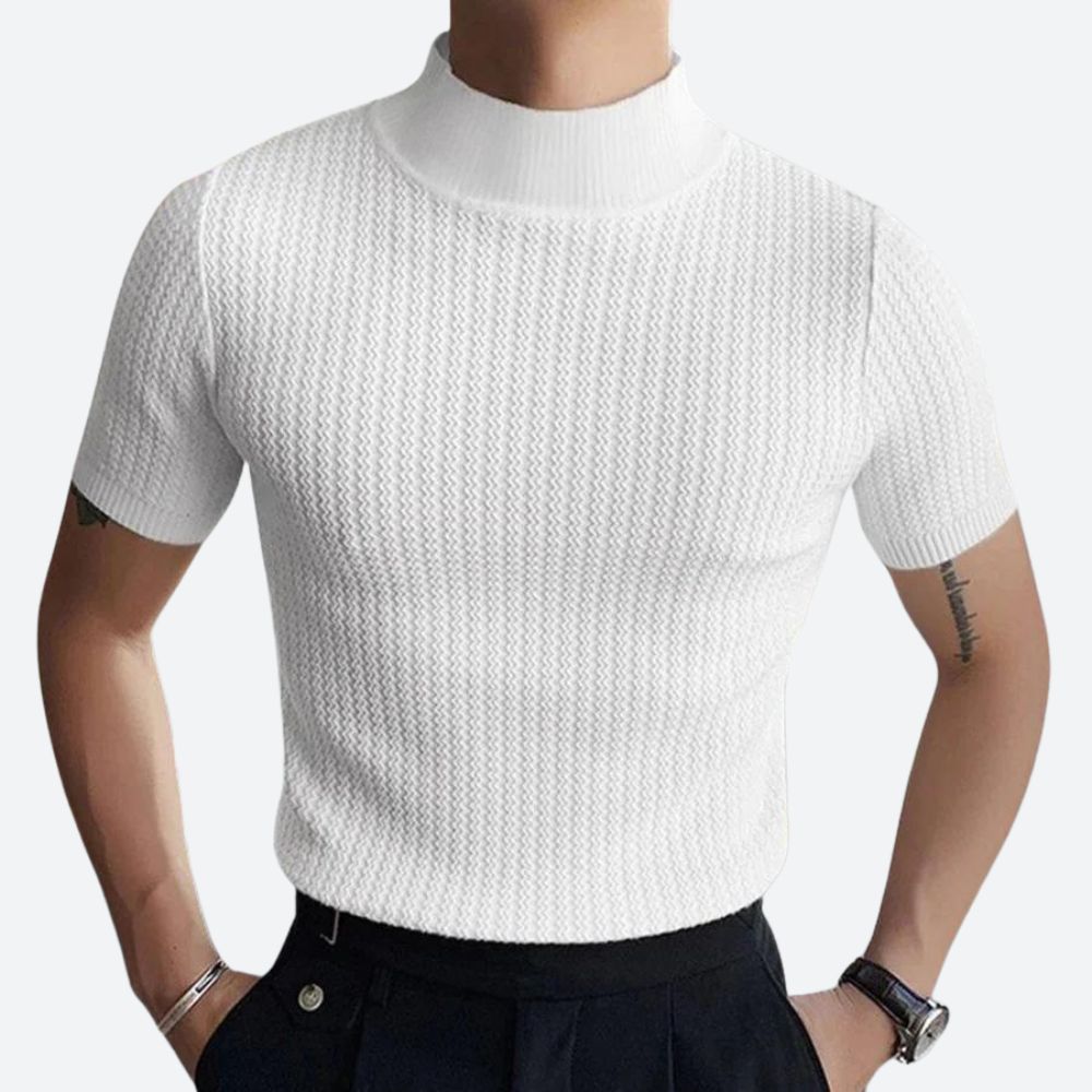 Josh | Men's Stylish Ribbed T-Shirt-The Yellow Prime