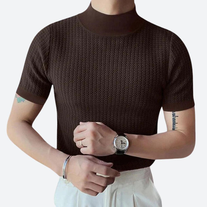 Josh | Men's Stylish Ribbed T-Shirt-The Yellow Prime