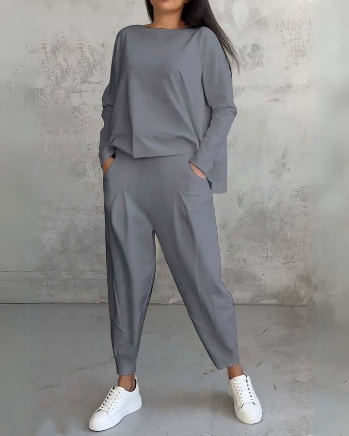 Jackquelin | Women's Elegant Lounge Set-The Yellow Prime
