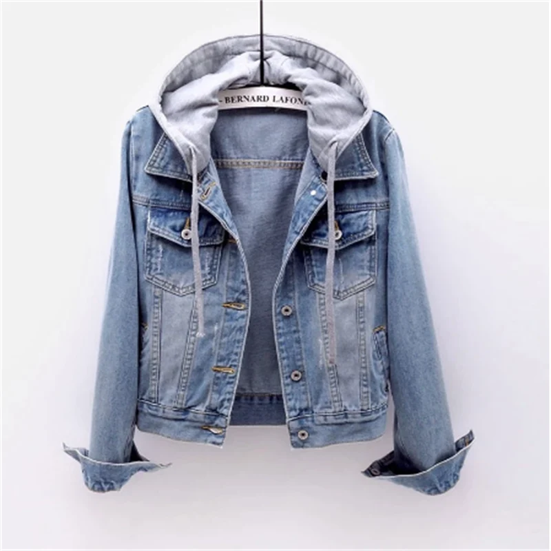 Women's Hooded Denim Jacket