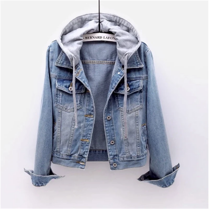Women's Hooded Denim Jacket
