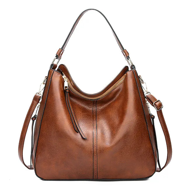 Jacky | Women's Elegant Spacious Summer Leather Tote Bag-The Yellow Prime
