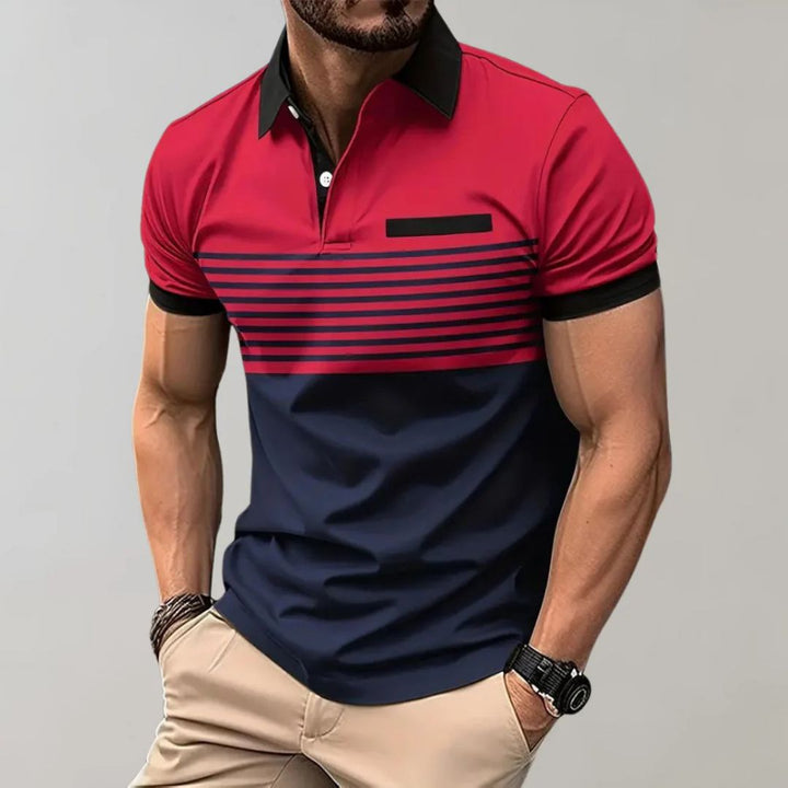 James | Men's Casual Striped Polo - Stylish and Comfortable-The Yellow Prime