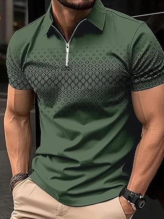James | Men's Elegant Classic Summer Polo Shirt in Mink-The Yellow Prime
