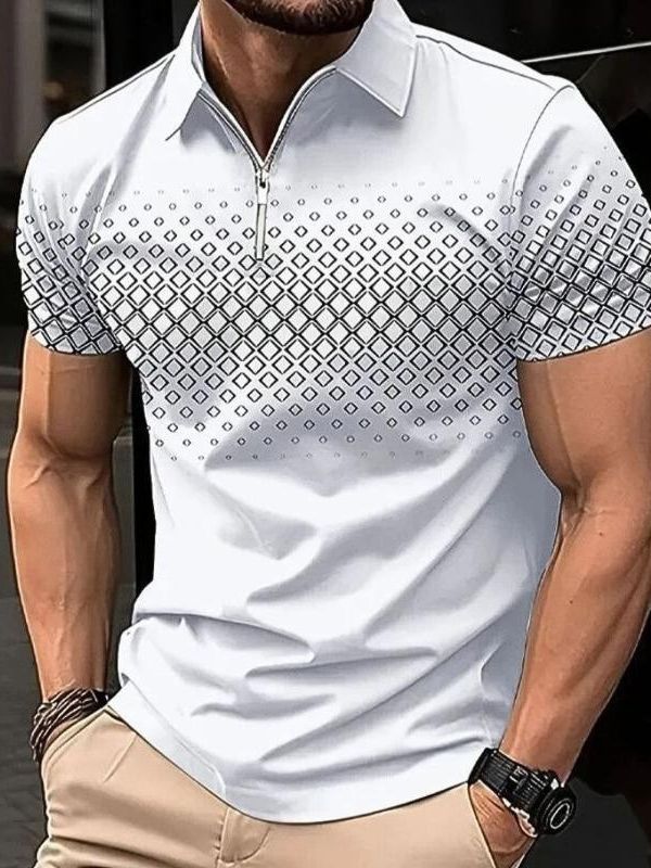 James | Men's Elegant Classic Summer Polo Shirt in Mink-The Yellow Prime