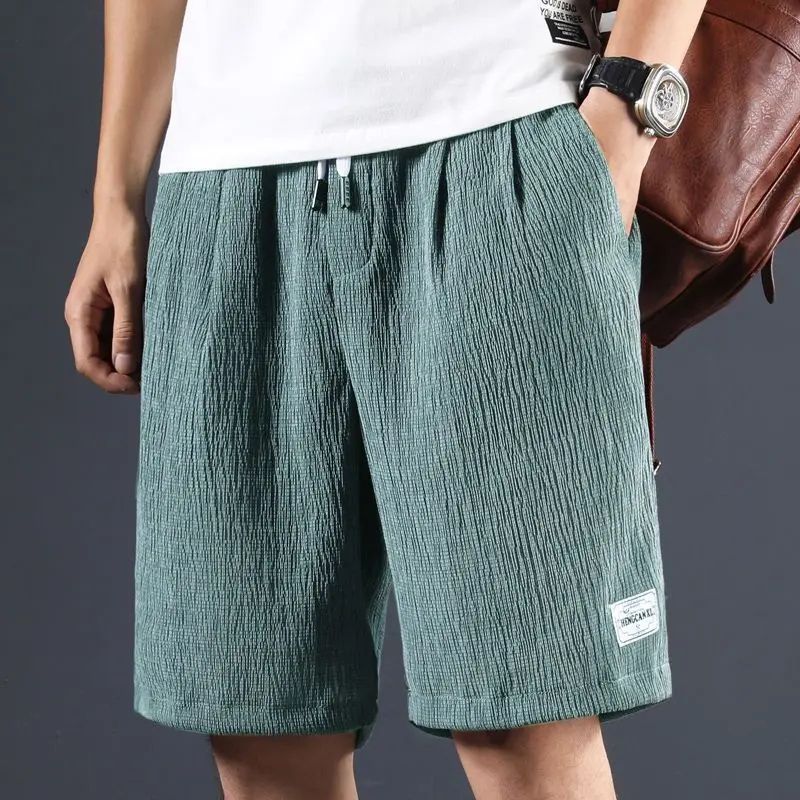 James | Men's Fashionable Cotton-Linen Summer Shorts-The Yellow Prime