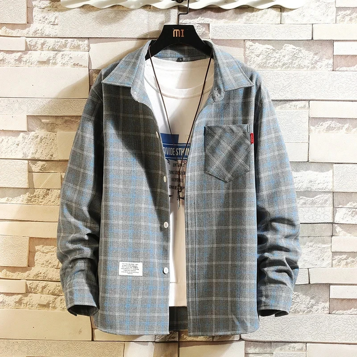 James | Men's Plaid Flannel Shirt-The Yellow Prime