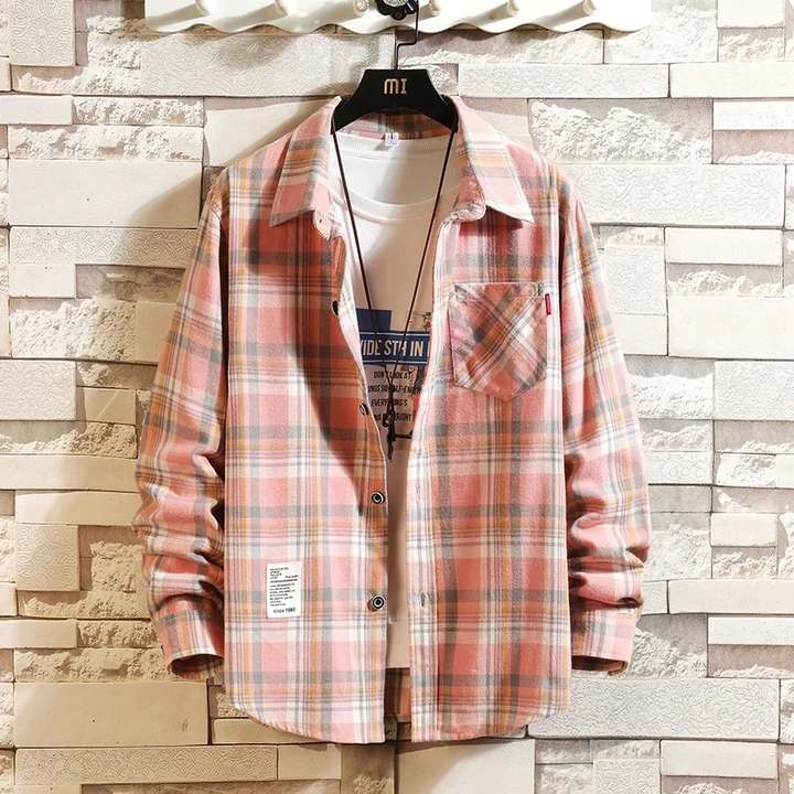James | Men's Plaid Flannel Shirt-The Yellow Prime