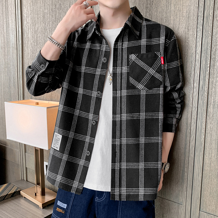James | Men's Plaid Flannel Shirt-The Yellow Prime