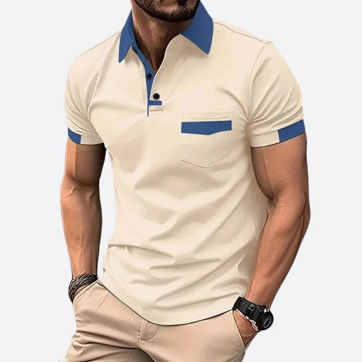 James | Men's Stylish Short-Sleeve Polo Shirt-The Yellow Prime