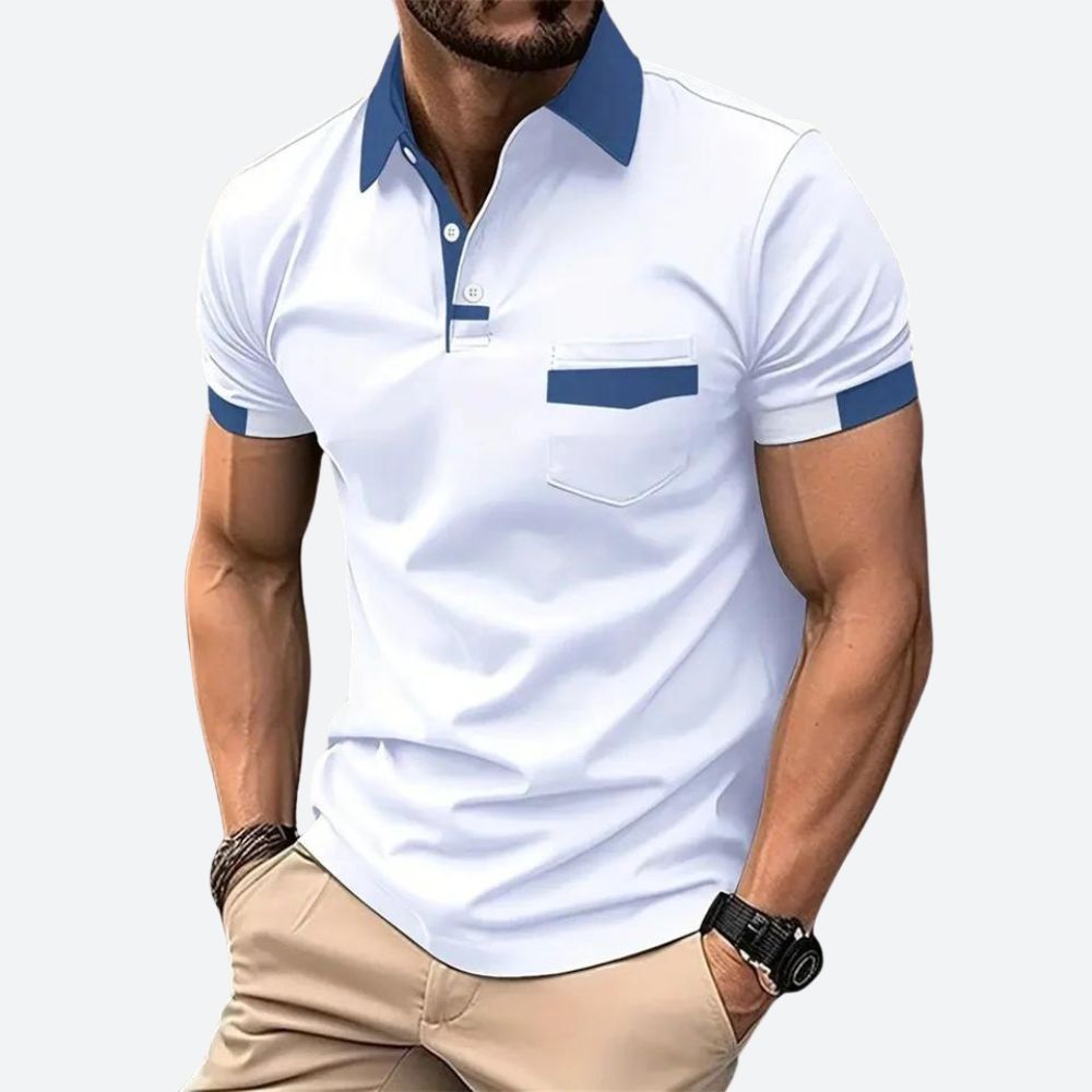 James | Men's Stylish Short-Sleeve Polo Shirt-The Yellow Prime
