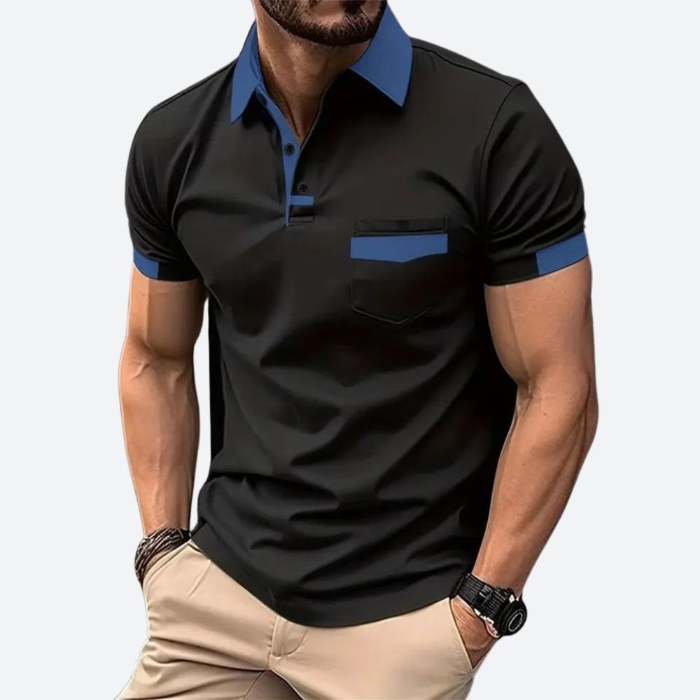 James | Men's Stylish Short-Sleeve Polo Shirt-The Yellow Prime
