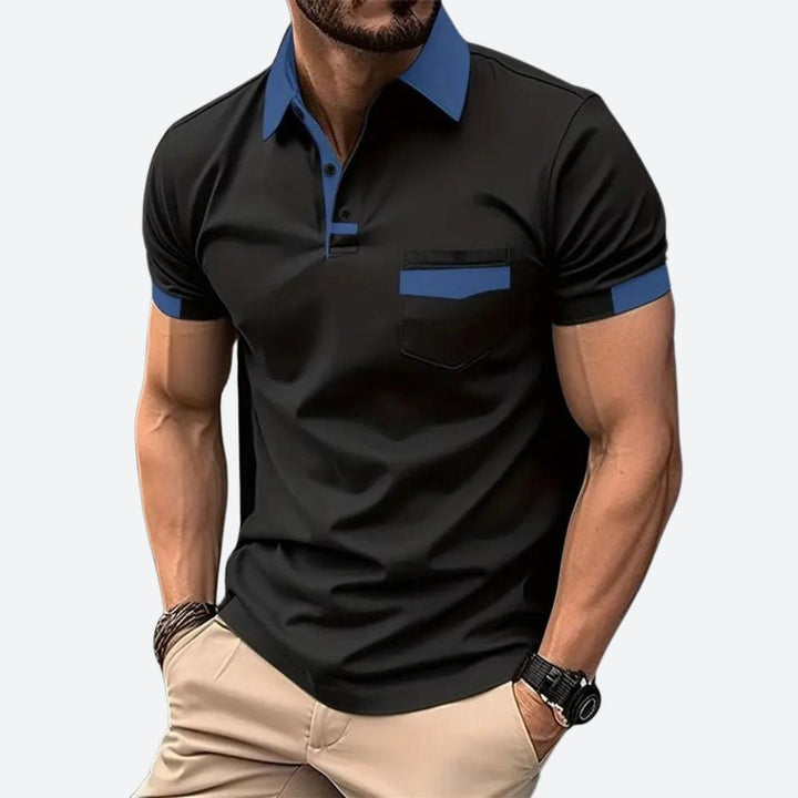 James | Men's Stylish Short-Sleeve Polo Shirt-The Yellow Prime