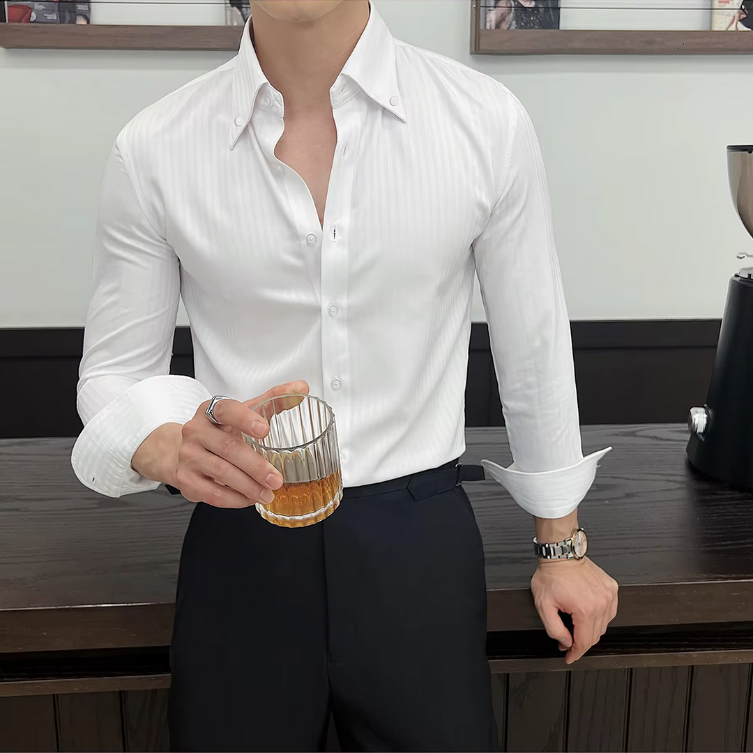 James | Men's Tailored Slim Fit Dress Shirt-The Yellow Prime