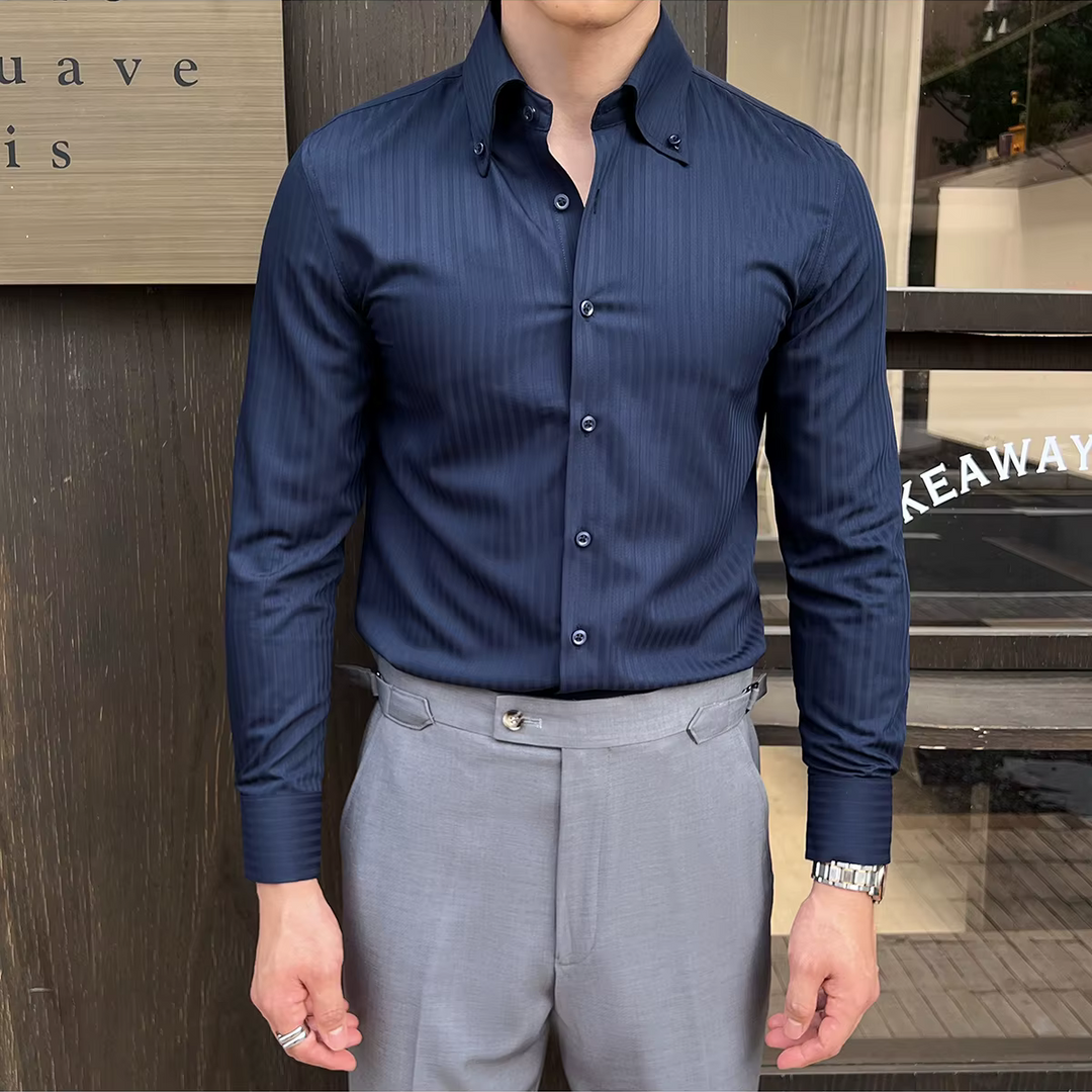 James | Men's Tailored Slim Fit Dress Shirt-The Yellow Prime