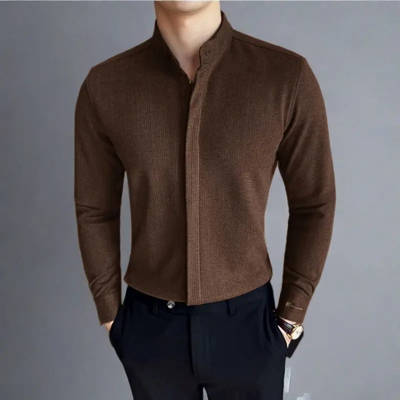 Jay | Stylish Modern Stretch Men's Dress Shirt-The Yellow Prime