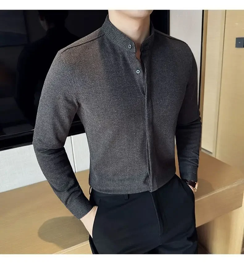 Jay | Stylish Modern Stretch Men's Dress Shirt-The Yellow Prime