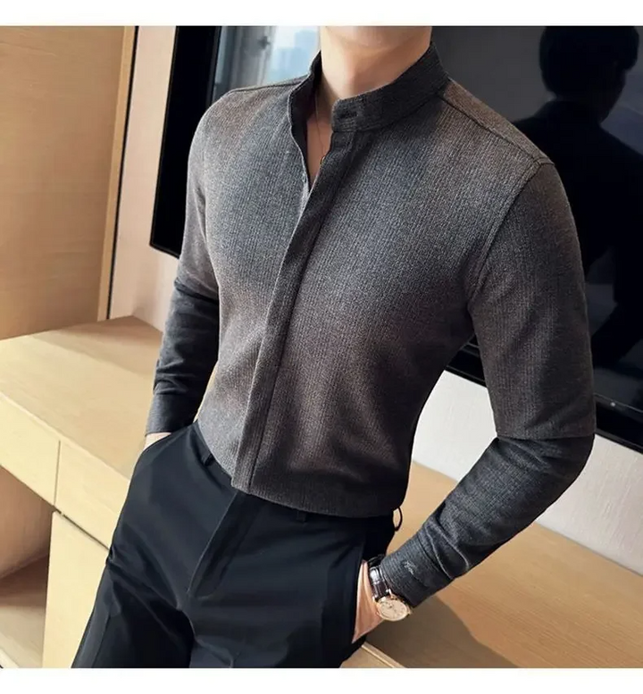 Jay | Stylish Modern Stretch Men's Dress Shirt-The Yellow Prime