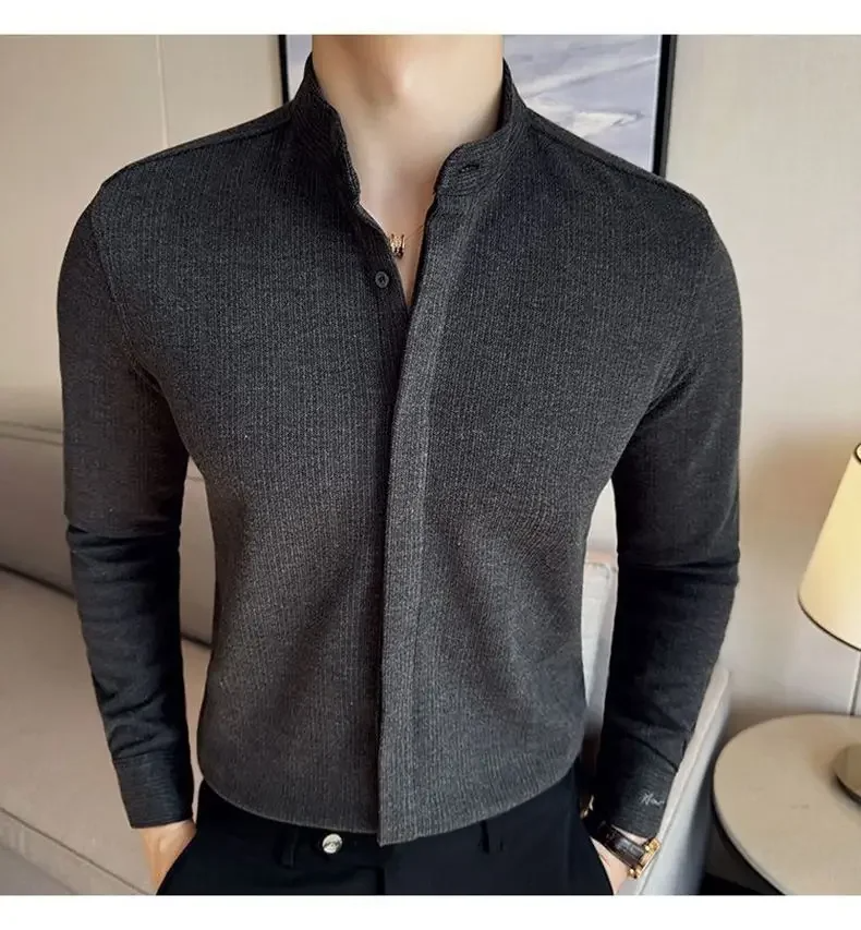 Jay | Stylish Modern Stretch Men's Dress Shirt-The Yellow Prime
