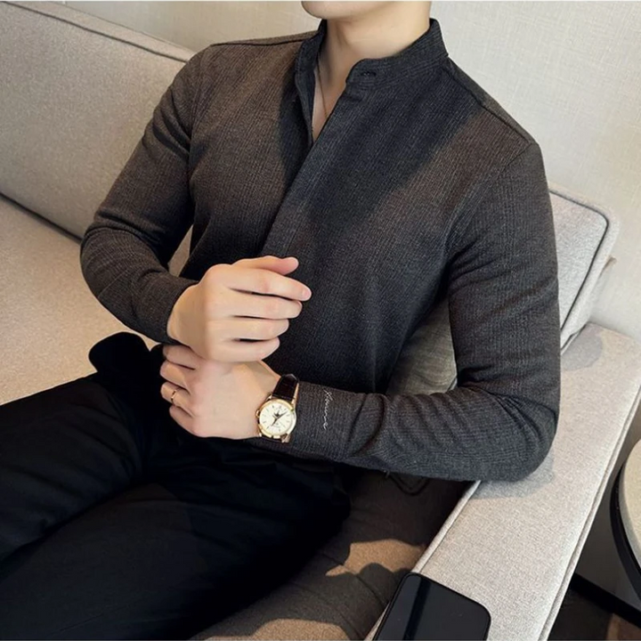 Jay | Stylish Modern Stretch Men's Dress Shirt-The Yellow Prime