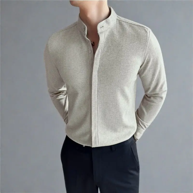 Jay | Stylish Modern Stretch Men's Dress Shirt-The Yellow Prime
