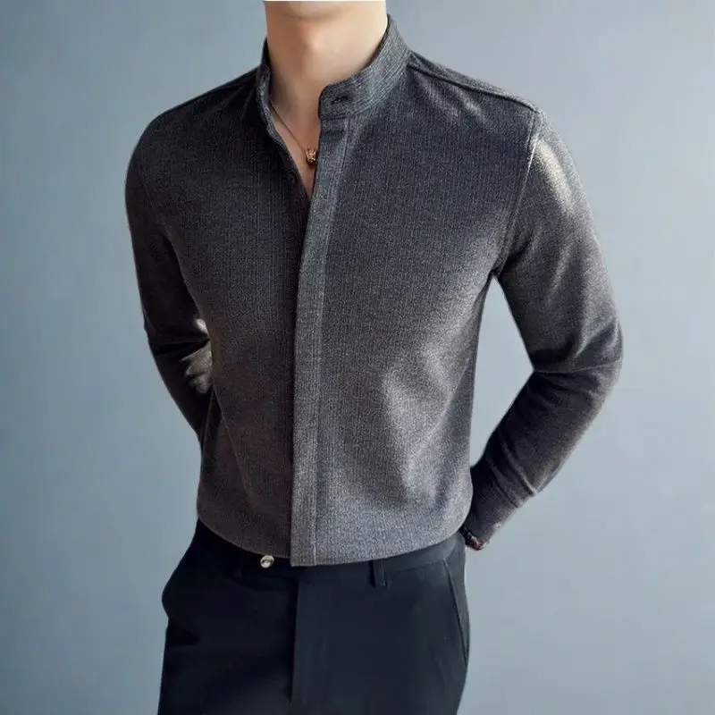 Jay | Stylish Modern Stretch Men's Dress Shirt-The Yellow Prime