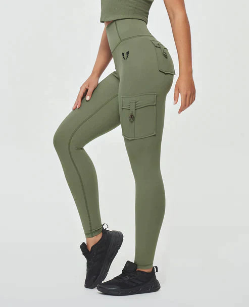 Jeana | Women's High-Quality High Waist Cargo Leggings-The Yellow Prime