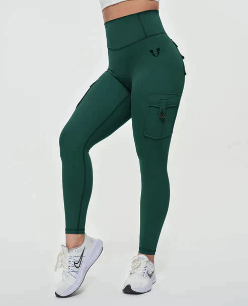 Jeana | Women's High-Quality High Waist Cargo Leggings-The Yellow Prime