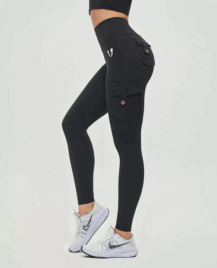 Jeana | Women's High-Quality High Waist Cargo Leggings-The Yellow Prime