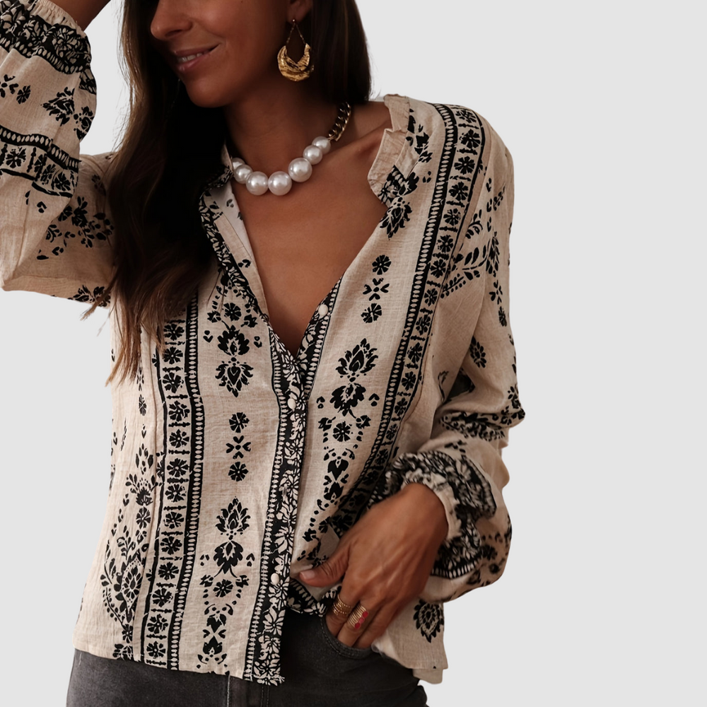 Jessica | Women's Chic Breathable Boho Blouse-The Yellow Prime