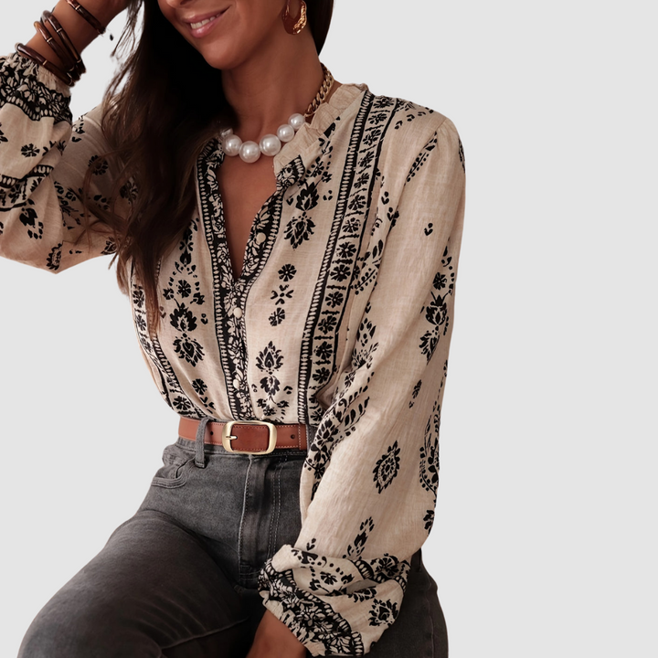 Jessica | Women's Chic Breathable Boho Blouse-The Yellow Prime