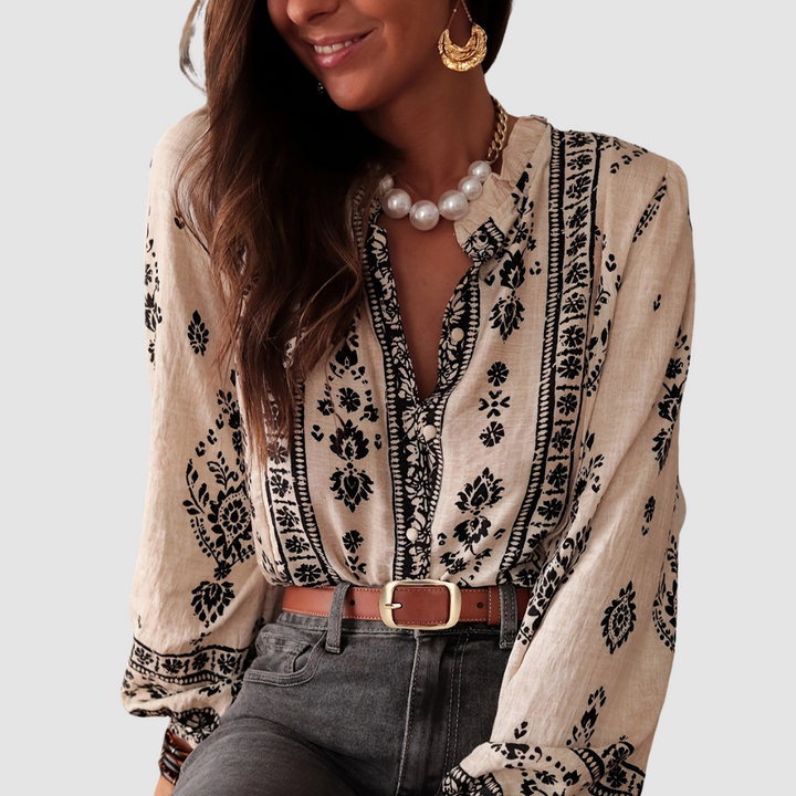 Jessica | Women's Chic Breathable Boho Blouse-The Yellow Prime