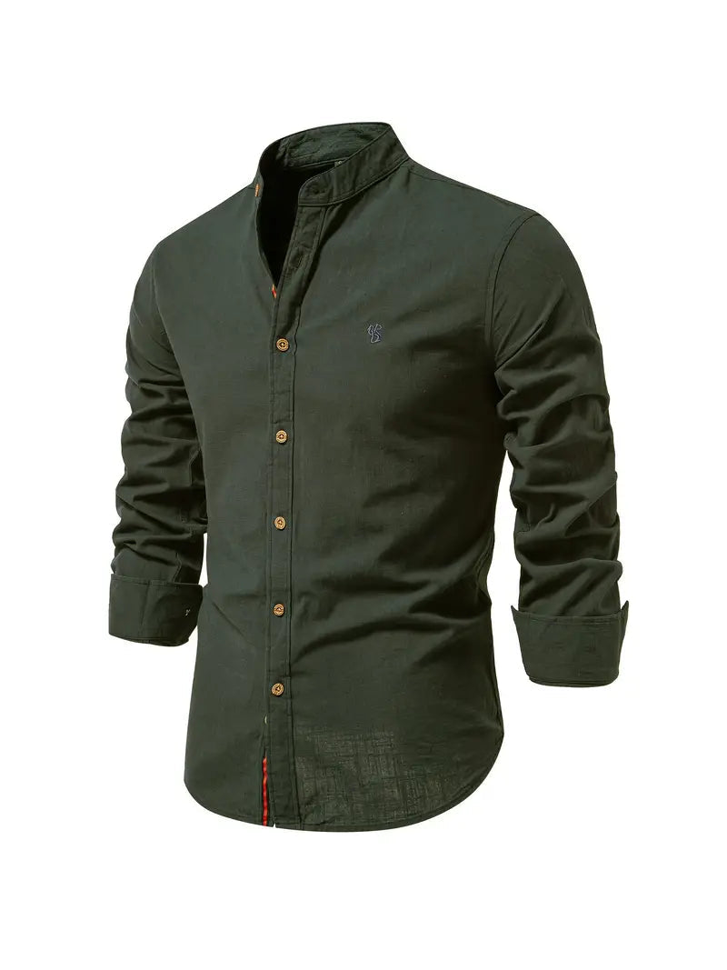 John | Men's Classic Button-Front Shirt-The Yellow Prime