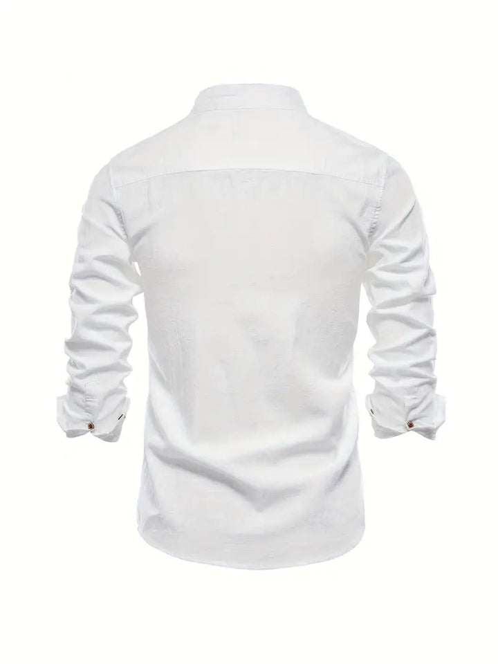 John | Men's Classic Button-Front Shirt-The Yellow Prime