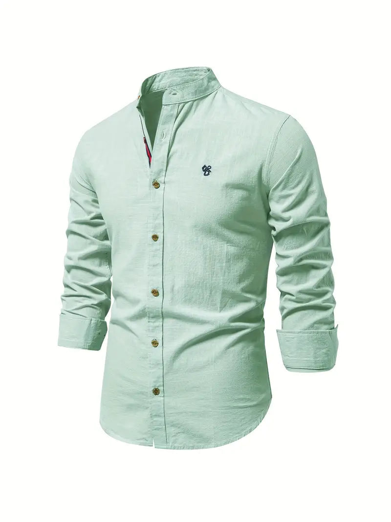 John | Men's Classic Button-Front Shirt-The Yellow Prime