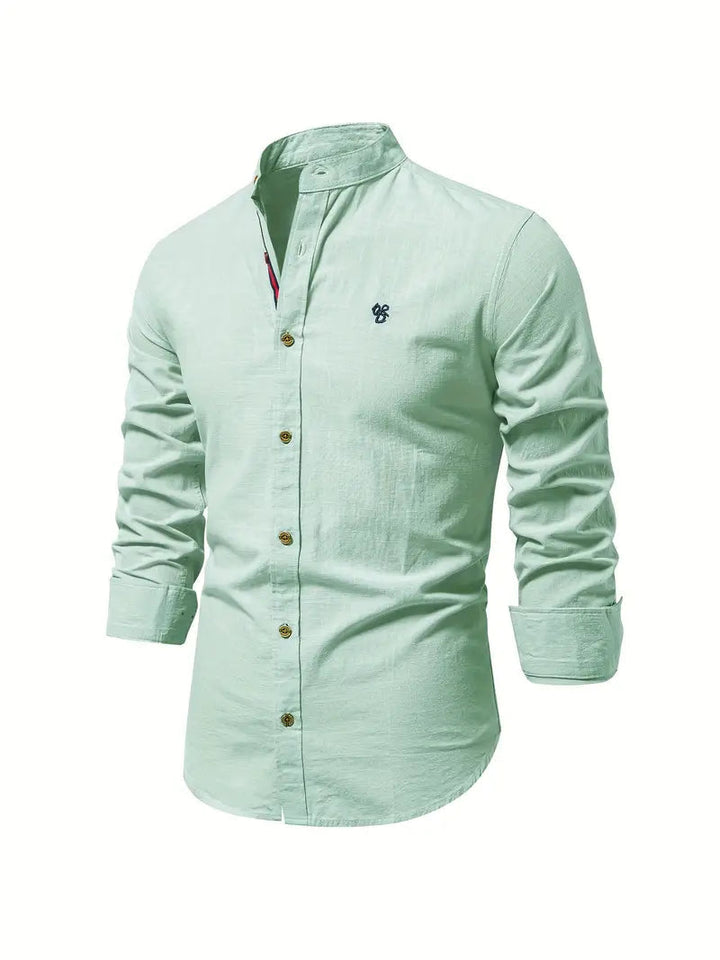 John | Men's Classic Button-Front Shirt-The Yellow Prime