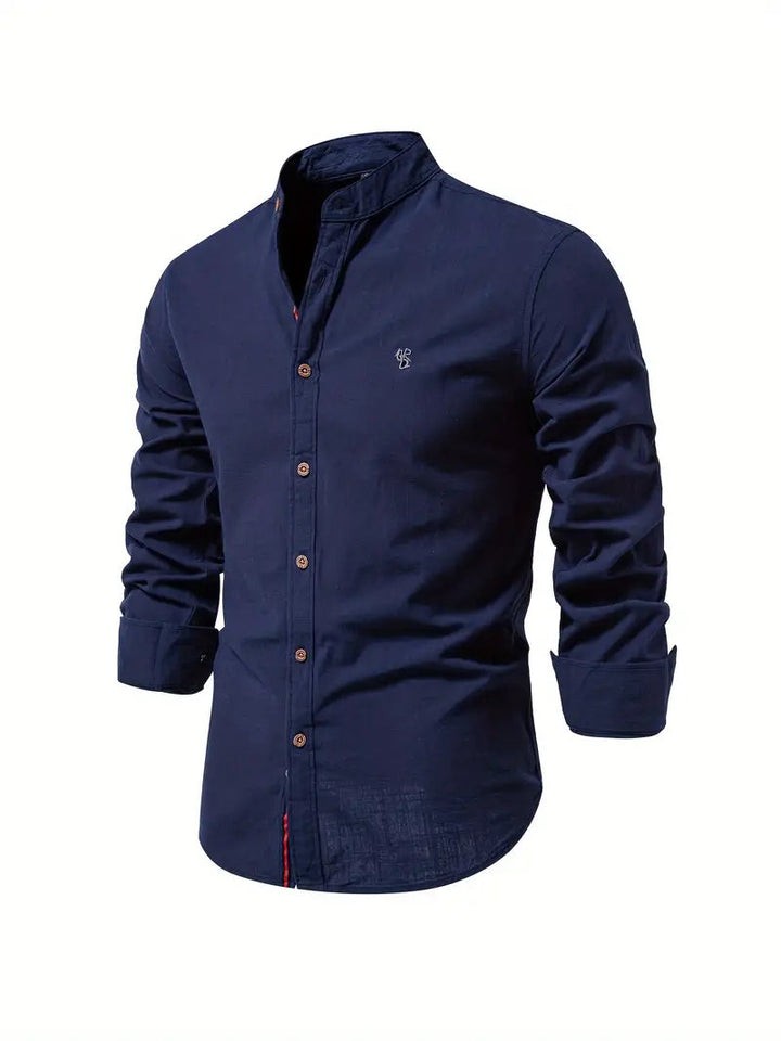 John | Men's Classic Button-Front Shirt-The Yellow Prime
