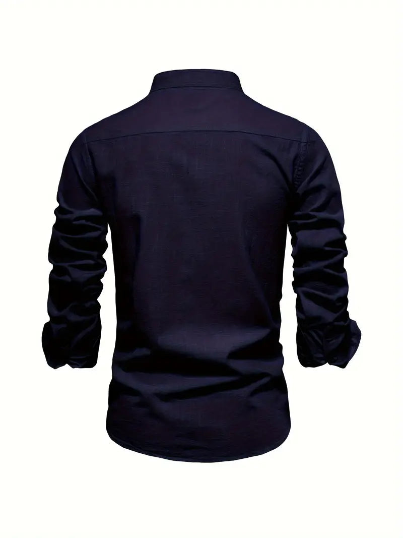 John | Men's Classic Button-Front Shirt-The Yellow Prime
