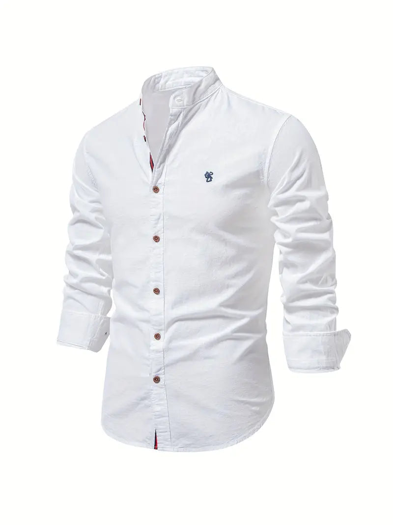John | Men's Classic Button-Front Shirt-The Yellow Prime