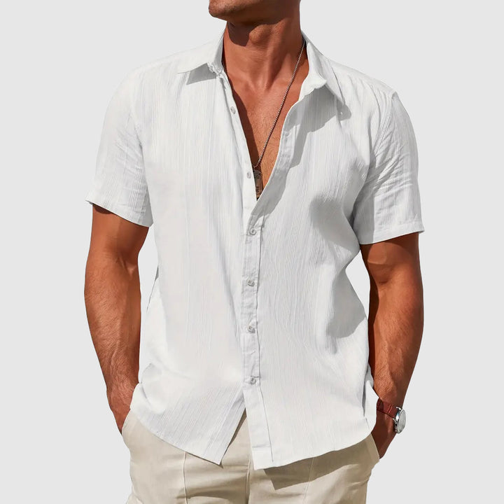 Sigmund | Men's Short Sleeve Casual Linen Shirt