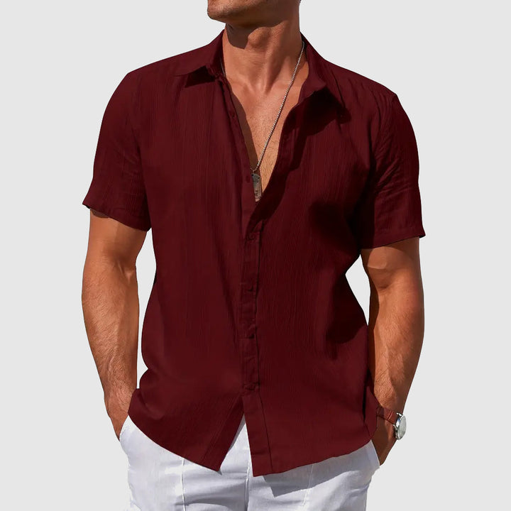 Sigmund | Men's Short Sleeve Casual Linen Shirt