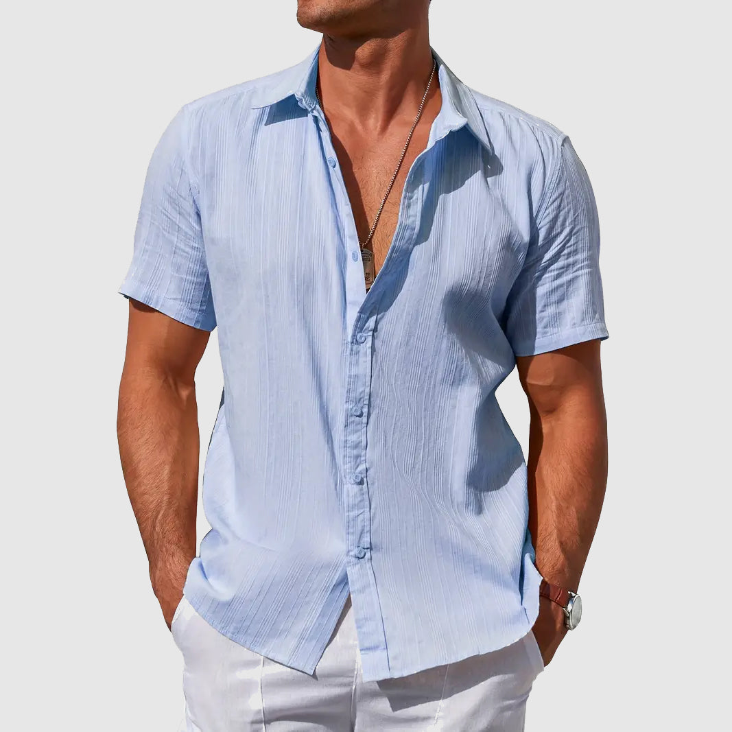 Sigmund | Men's Short Sleeve Casual Linen Shirt