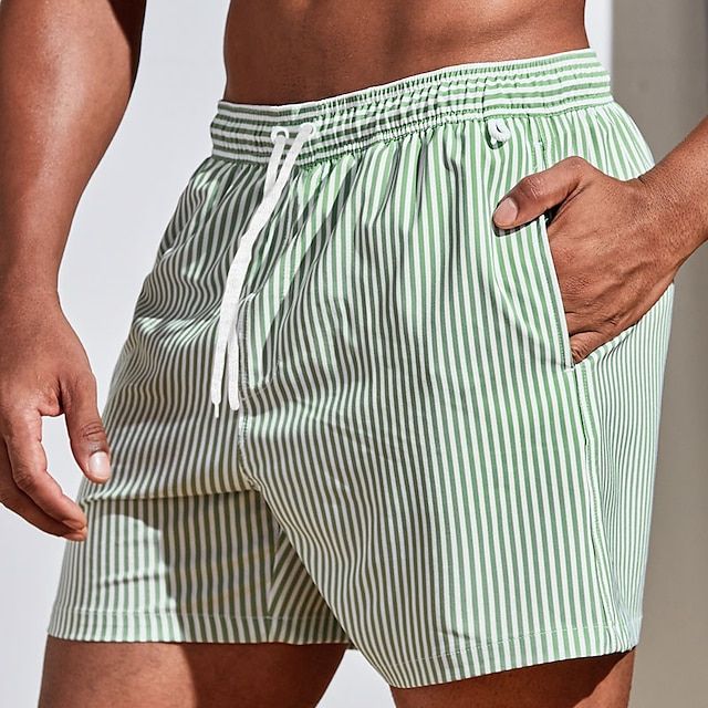 Jorn | Men's Stylish Classic Striped Boardshorts-The Yellow Prime