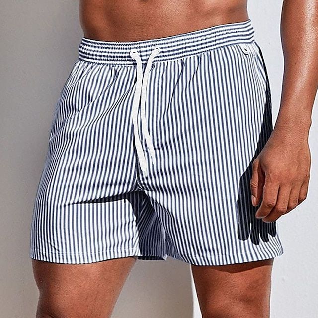 Jorn | Men's Stylish Classic Striped Boardshorts-The Yellow Prime