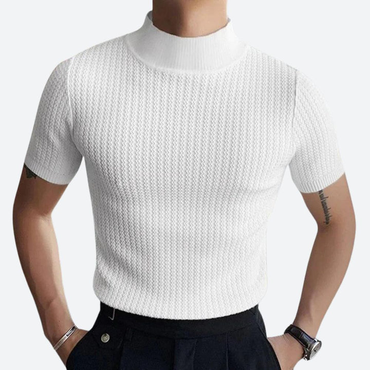 Josh | Men's Stylish Ribbed T-Shirt-The Yellow Prime