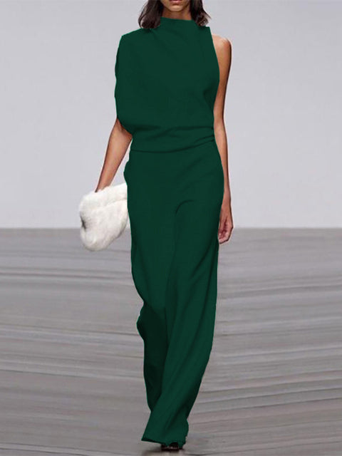 Women's Elegant Round Neck Jumpsuit for Everyday & Special Occasions-The Yellow Prime