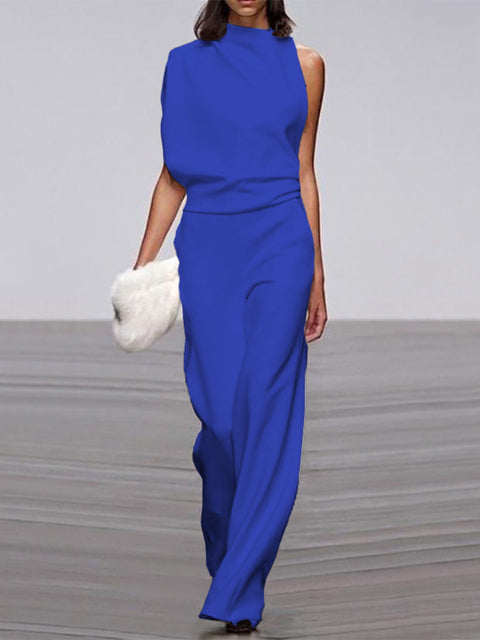 Women's Elegant Round Neck Jumpsuit for Everyday & Special Occasions-The Yellow Prime