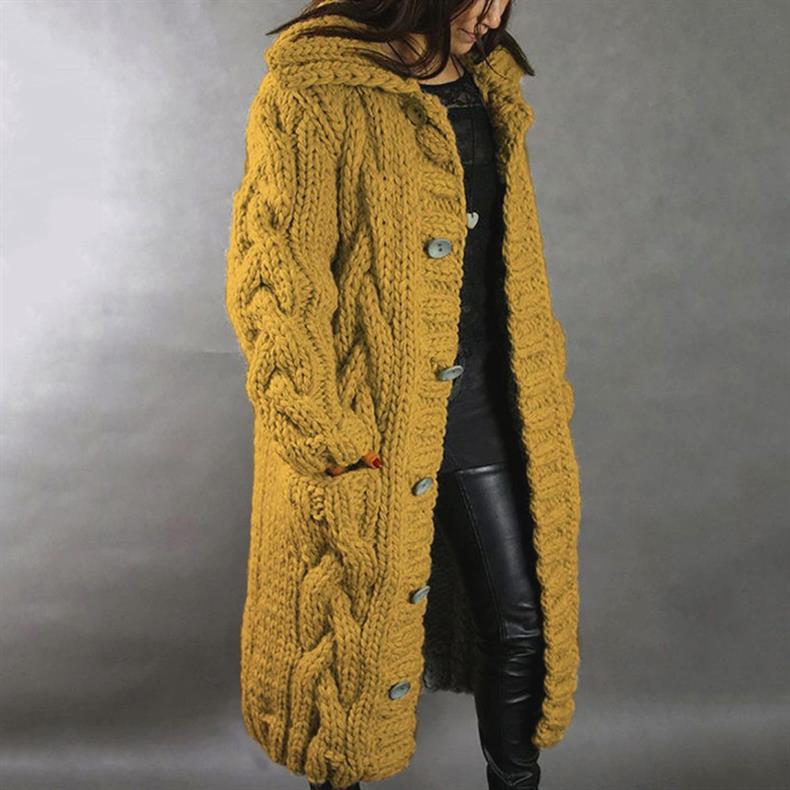 Karlene | Women's Elegant Knitted Coat-The Yellow Prime