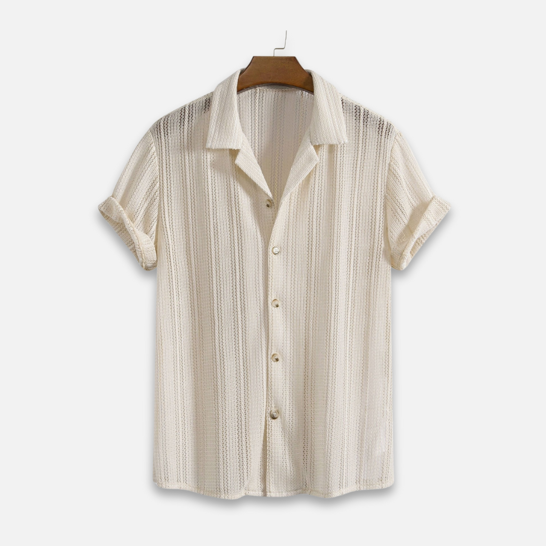 Kevin | Men’s Casual Lightweight Striped Button-Down Shirt-The Yellow Prime