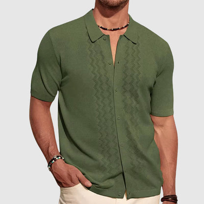 Kiven | Men's Short-Sleeve Casual Button-Up Shirt-The Yellow Prime
